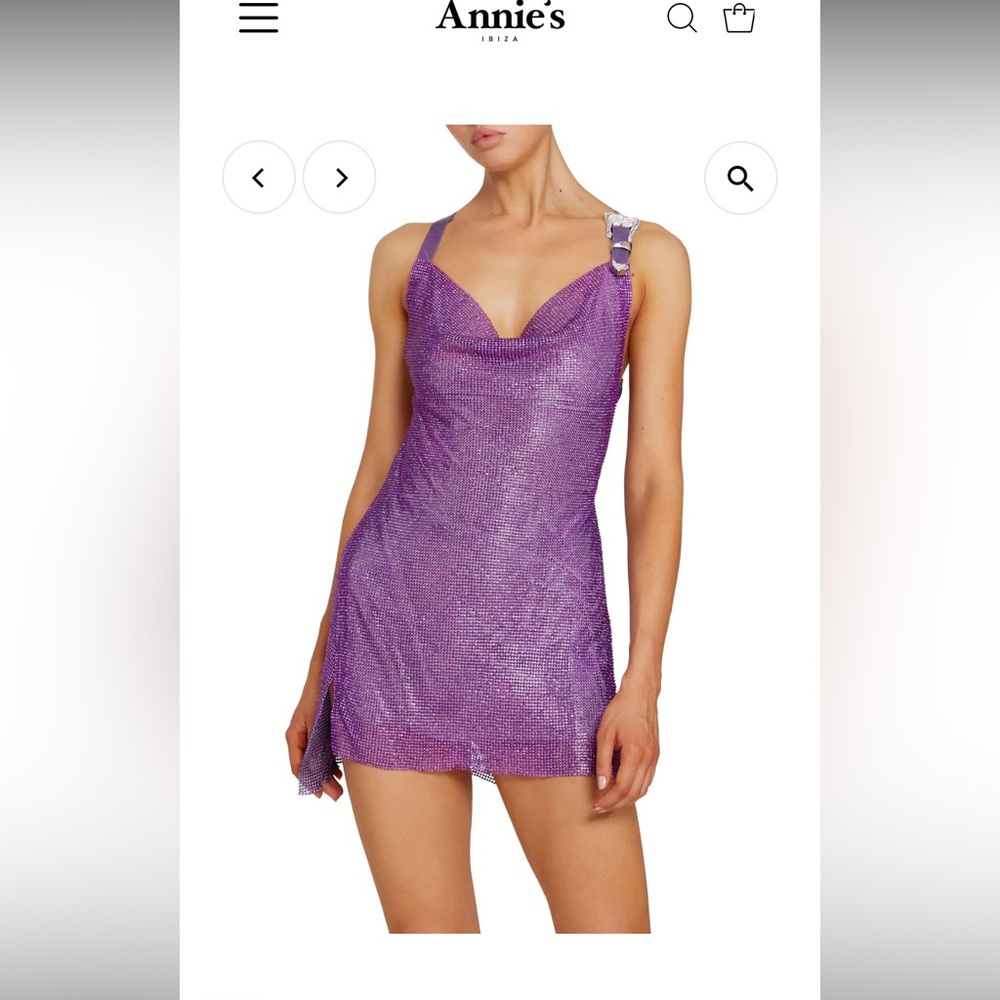 Annie’s Ibiza Poster Girl Adrianne dress in Amethyst - Picture 3 of 5